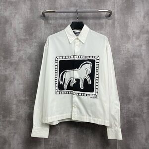 Jacquemus White Shirt with Black Horse Design